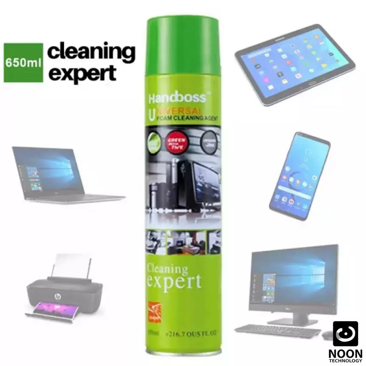 Green Universal Foam Home Cleaner With Brush Leather Fabric - image 2