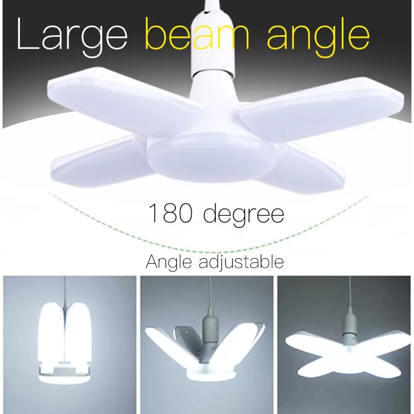 LED Bulb Fan Blade Lamp Foldable Light B22 Timing 30W Ceilin - image 1