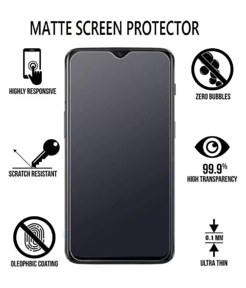 Oppo A32 Stylish Full Cover Matte Texture Tempered Glass non