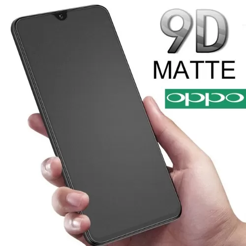 OPPO F17  Stylish Full Cover Matte Texture Tempered Glass no - image 2