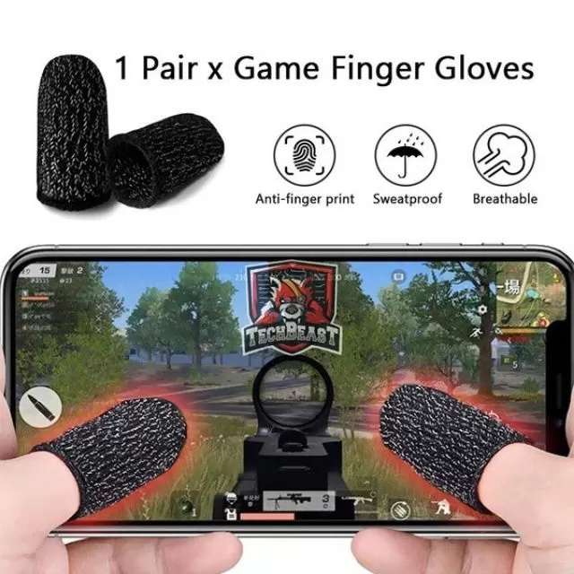 Pubg Finger sleeve gloves 2pcs Carbon WASP FEELERS Mobile ga - image 2