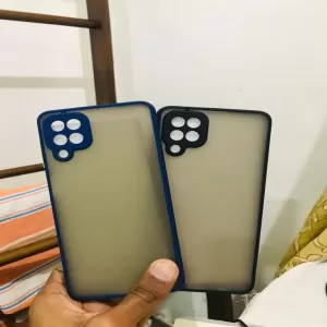 Black Samsung Galaxy A22 4G Camera protector Gingle  Anti-Kn