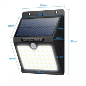 Black Solar Motion Sensor Outdoor LED Light