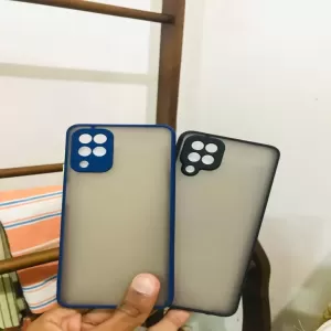 Blue Samsung Galaxy A12/ M12 Camera Protect Gingle Back Cove