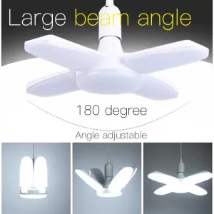 LED Bulb Fan Blade Lamp Foldable Light B22 Timing 30W Ceilin