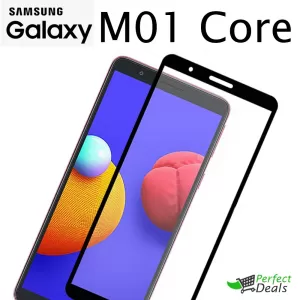 Samsung Galaxy M01 core Tempered Glass - Full glue - Full co