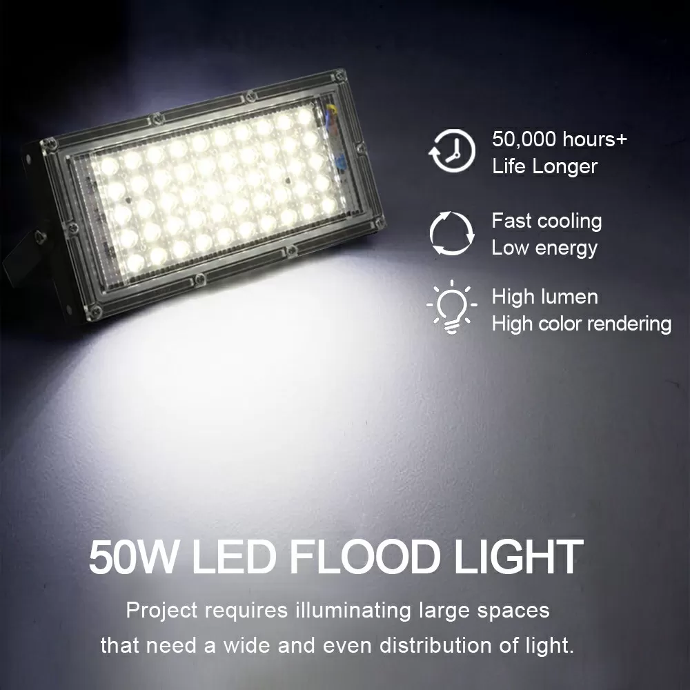 White 50W LED Flood Light Cool White With High Brightness Fo - image 1