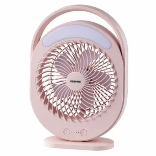 Geepas Rechargeable Mini Fan With Led Night Light - Gf21158