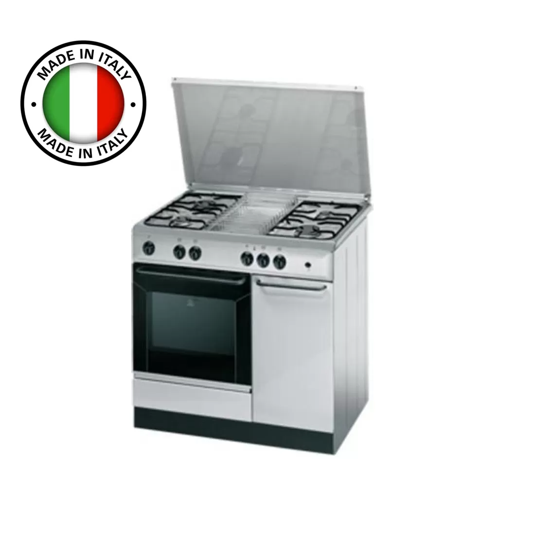 Indesit  4 Burner With Electric Oven  90Cm - K9G215(X)