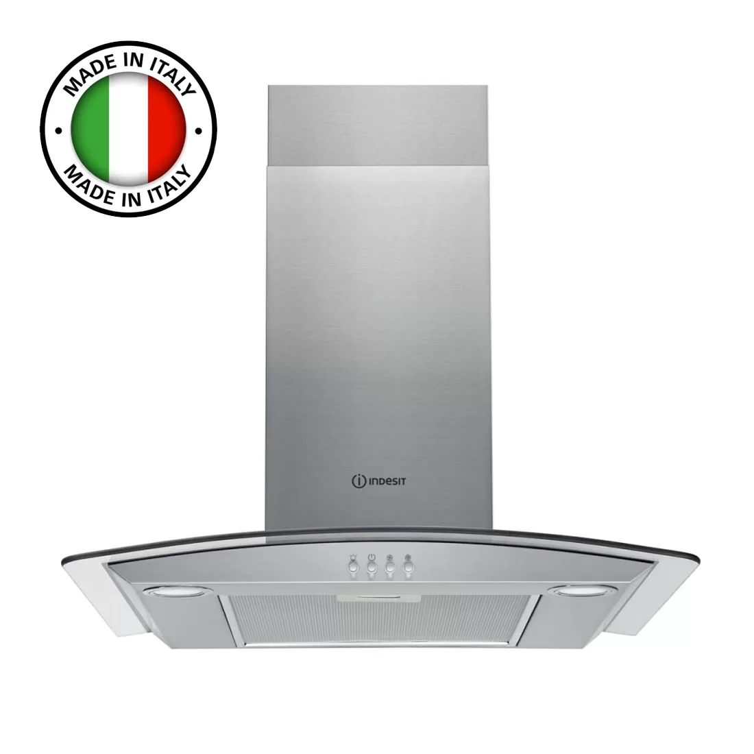 Indesit Cooker Hood Stainless Steel - Ihgc6.4Amx