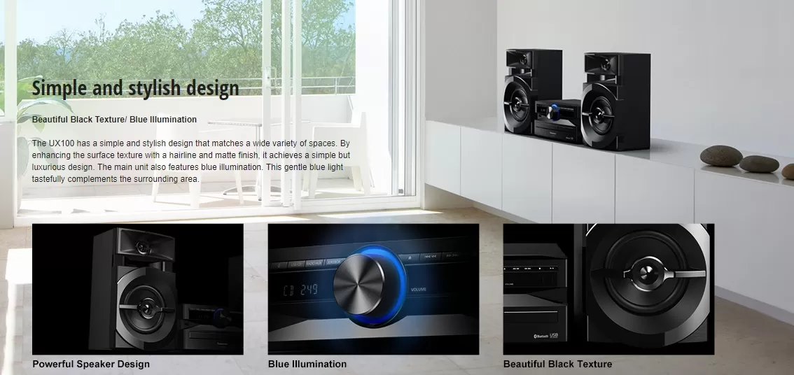Panasonic Mini Hi-Fi System Ux100 - 300W - image 3