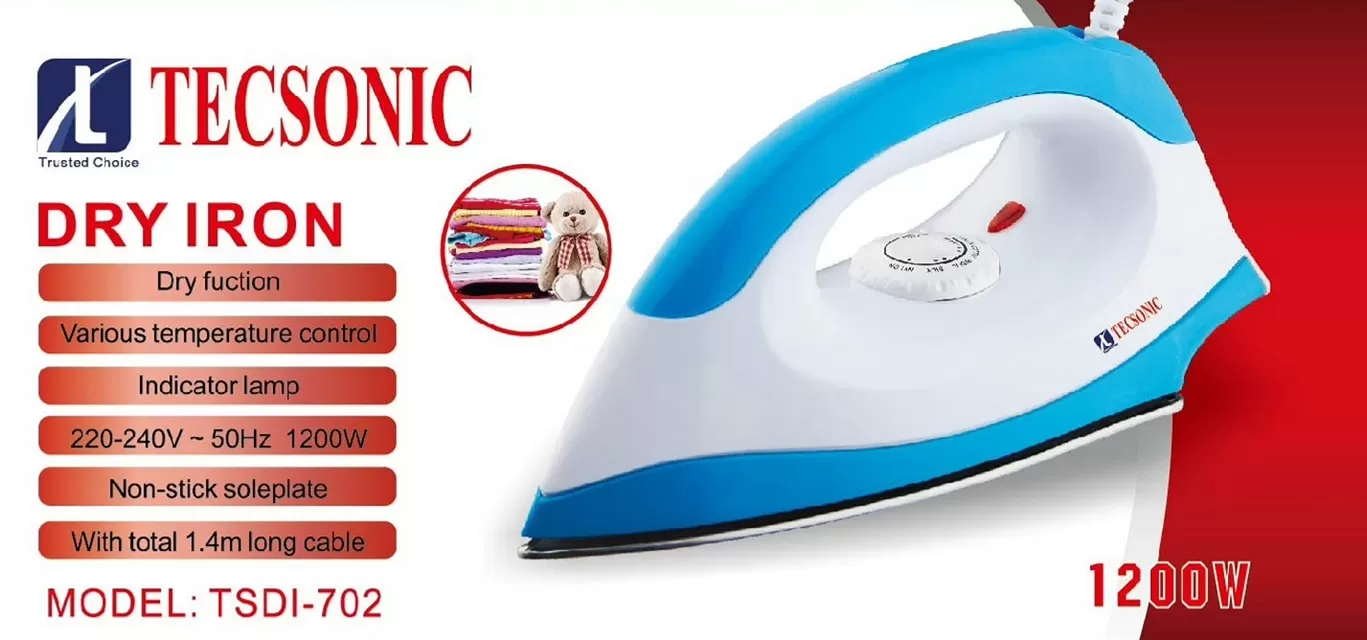 Tecsonic Dry Iron -Tsdi702