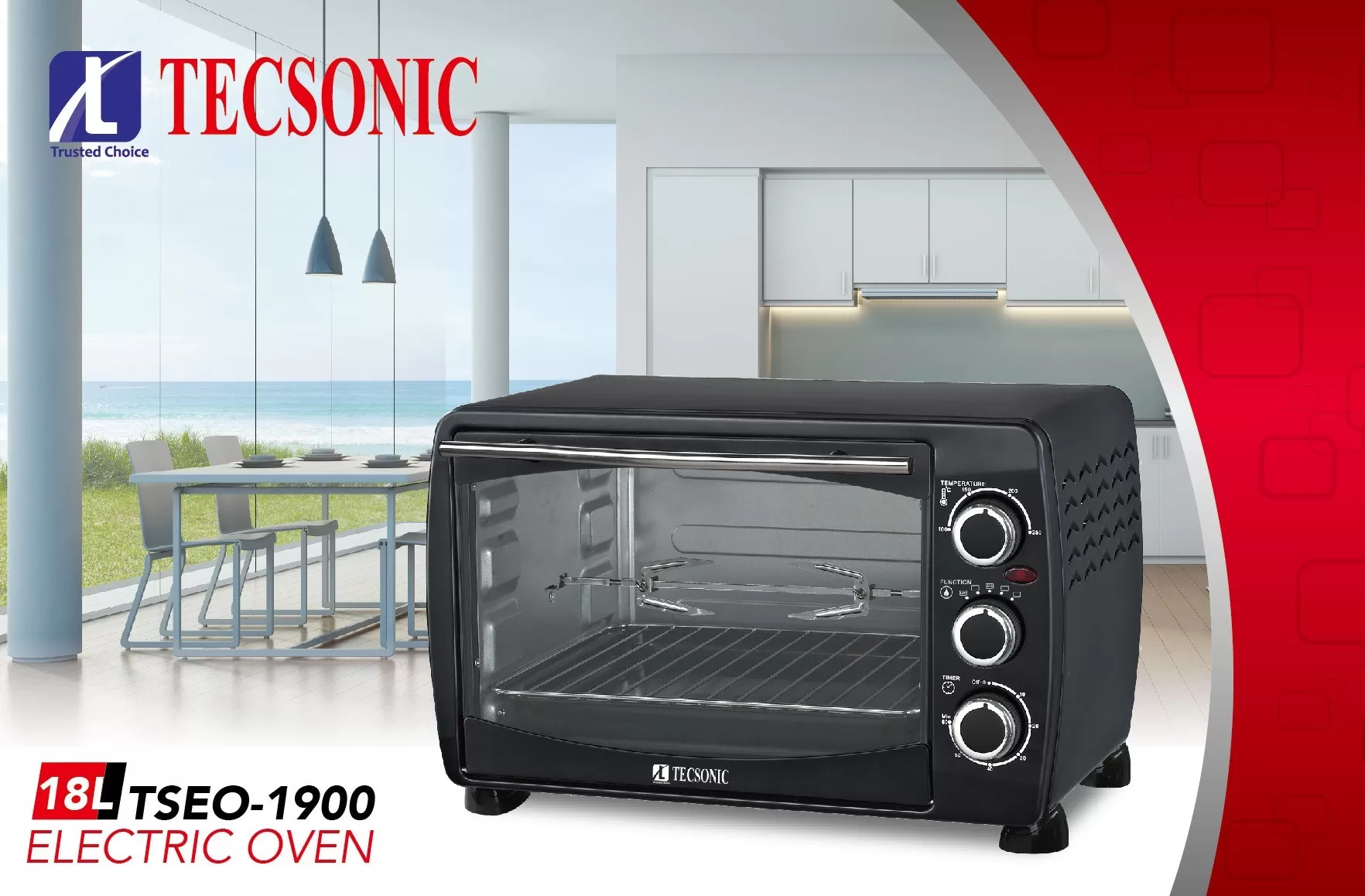Tecsonic Electric Oven - Tseo1900 - image 2