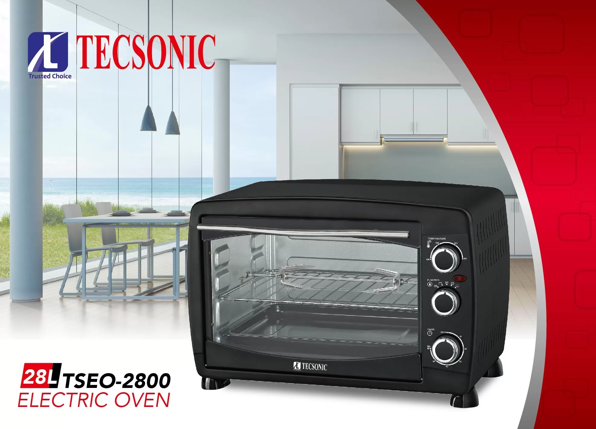 Tecsonic Electric Oven - Tseo2800 - image 2