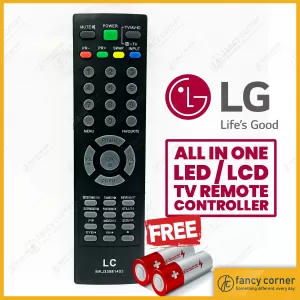 Buy Black LG LCD / LED Tv Remote control & Free Batteries