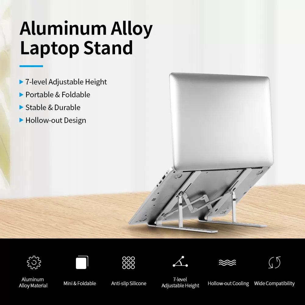 High Quality Aluminum Laptop Stand Portable / Adjustable - image 2
