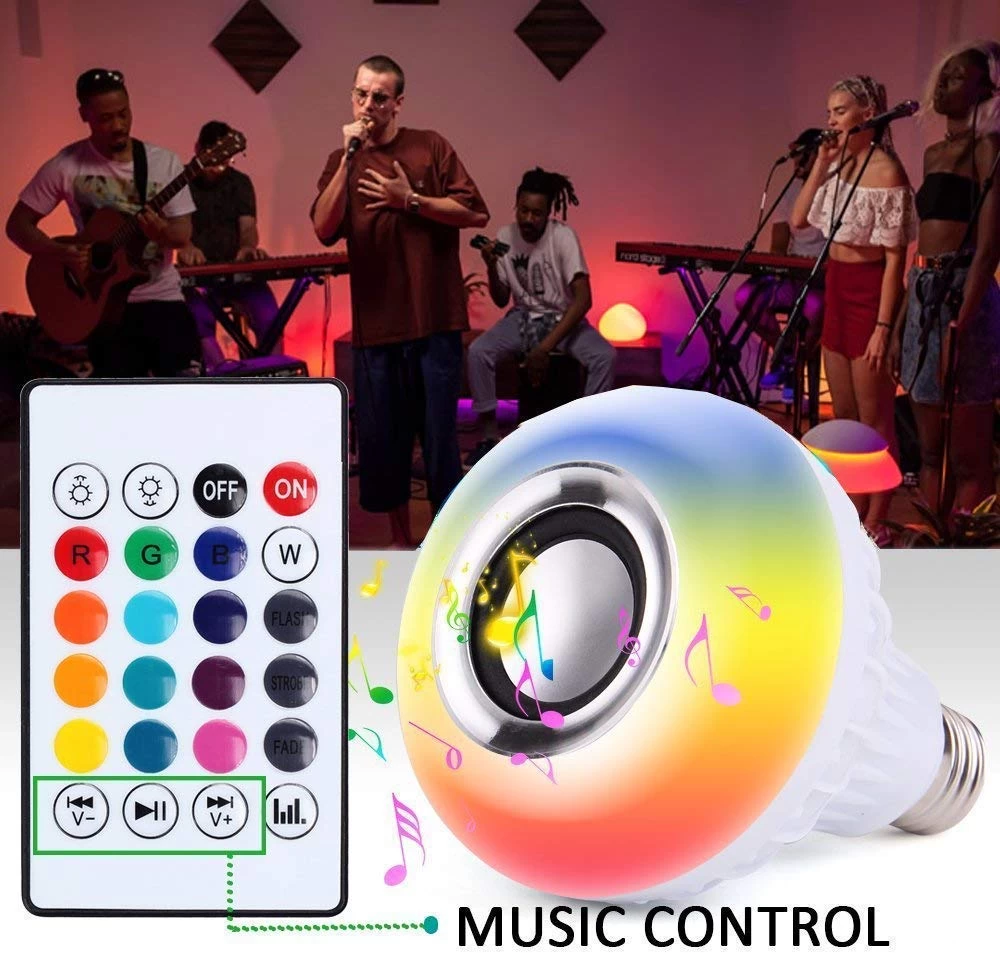 12W LED Music Light Bulb B22 Night Light RGB Color - image 5