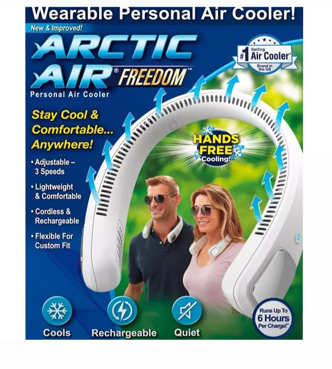 Arctic Air Rechargable Freedom Personal Neck Air Cooler