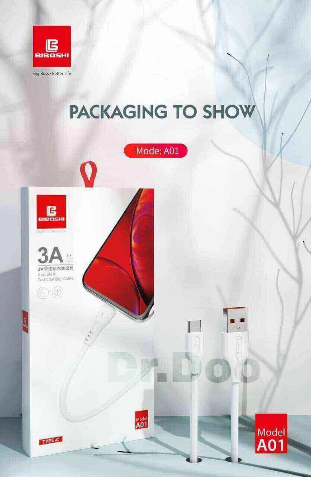 BiBiboshi Type-C Cable fast charging android 3.0A cable