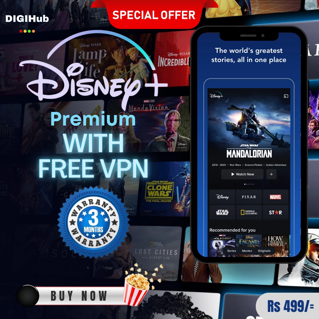 Disney plus With Free Nord VPN For 3 Months Warranty