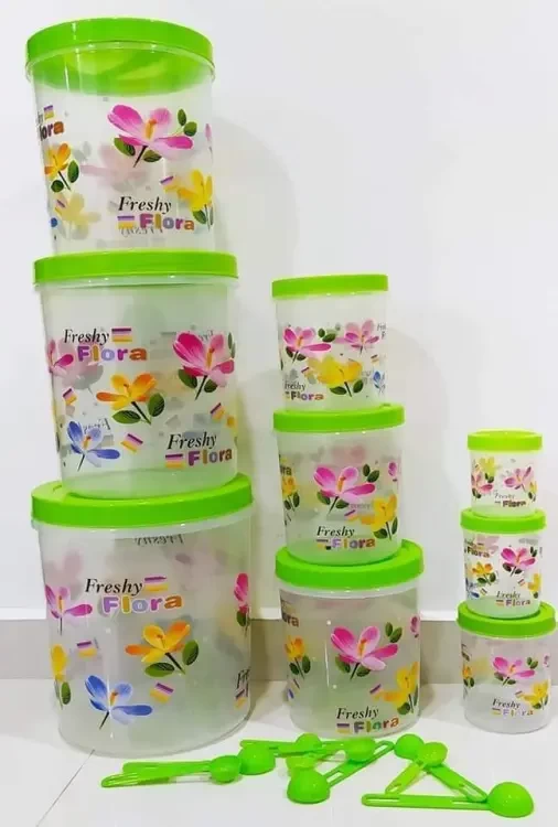 Flora 9PCS Container Set - with 9 spoon - image 2