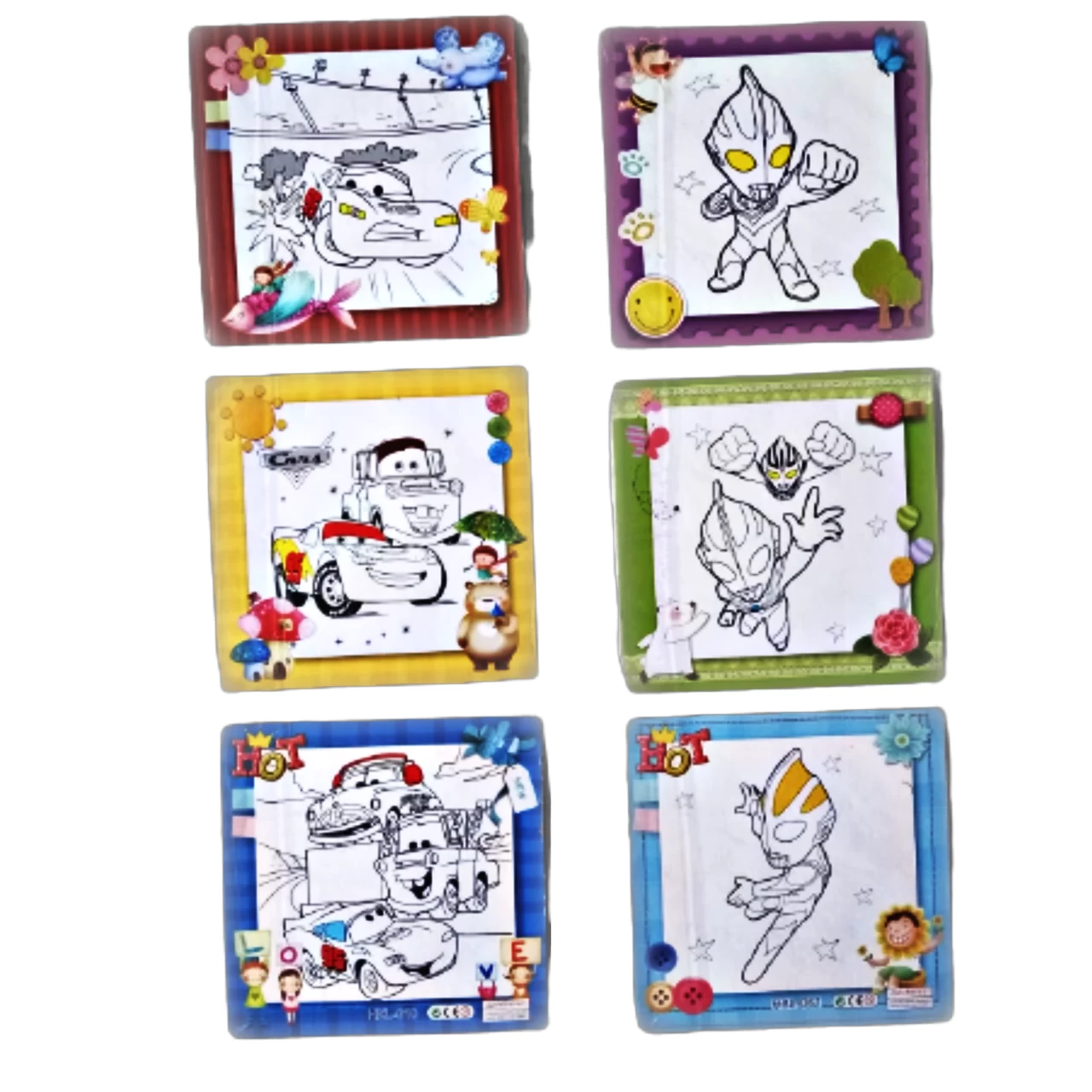 Kids 6 Paper Puzzle And 6 Colouring With Cartoon Design - image 6