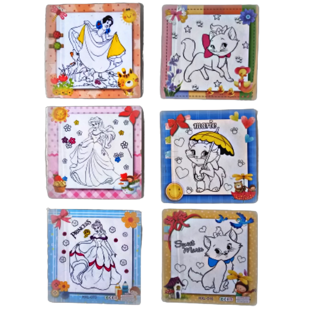 Kids 6 Paper Puzzle And 6 Colouring With Cartoon Design - image 7