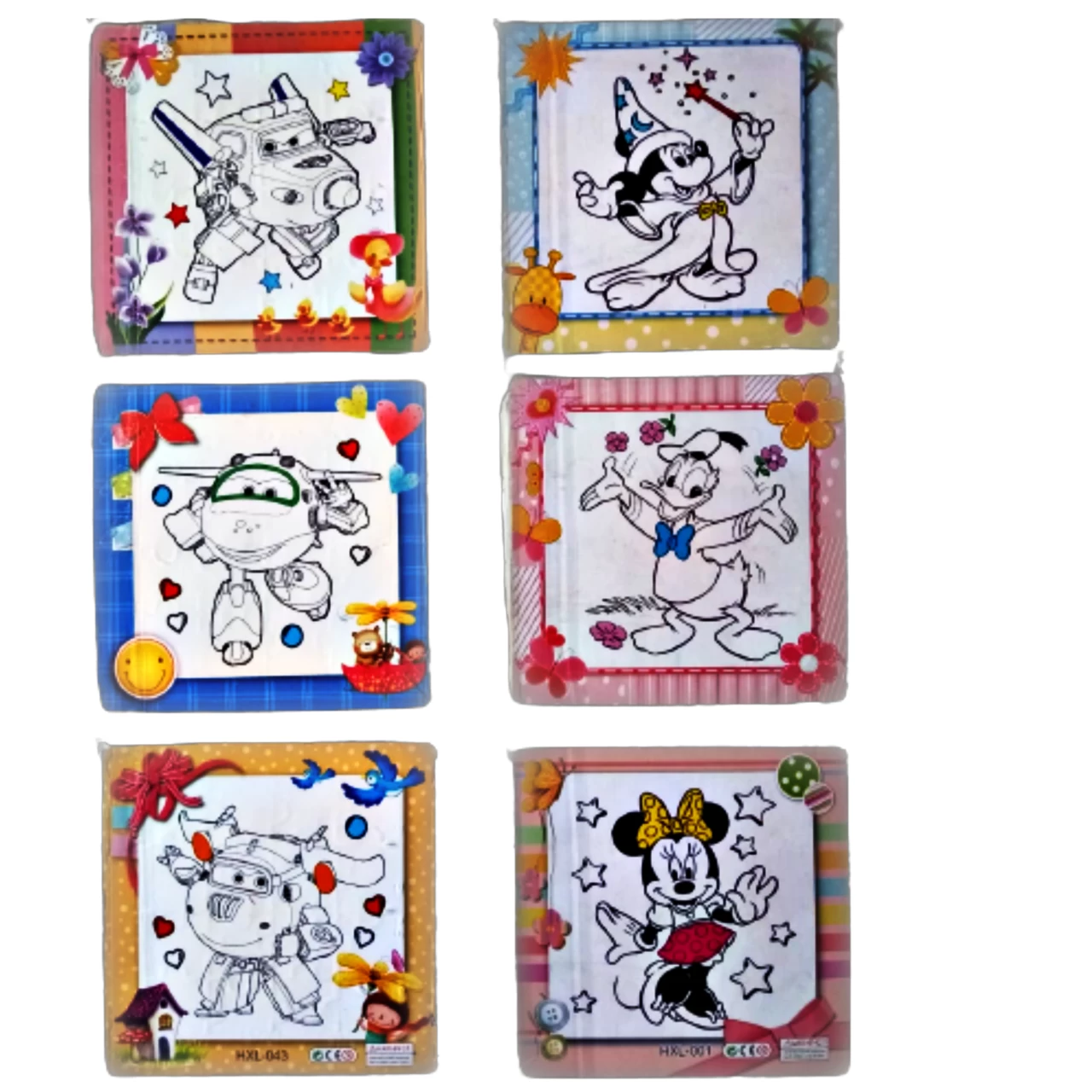 Kids 6 Paper Puzzle And 6 Colouring With Cartoon Design - image 5