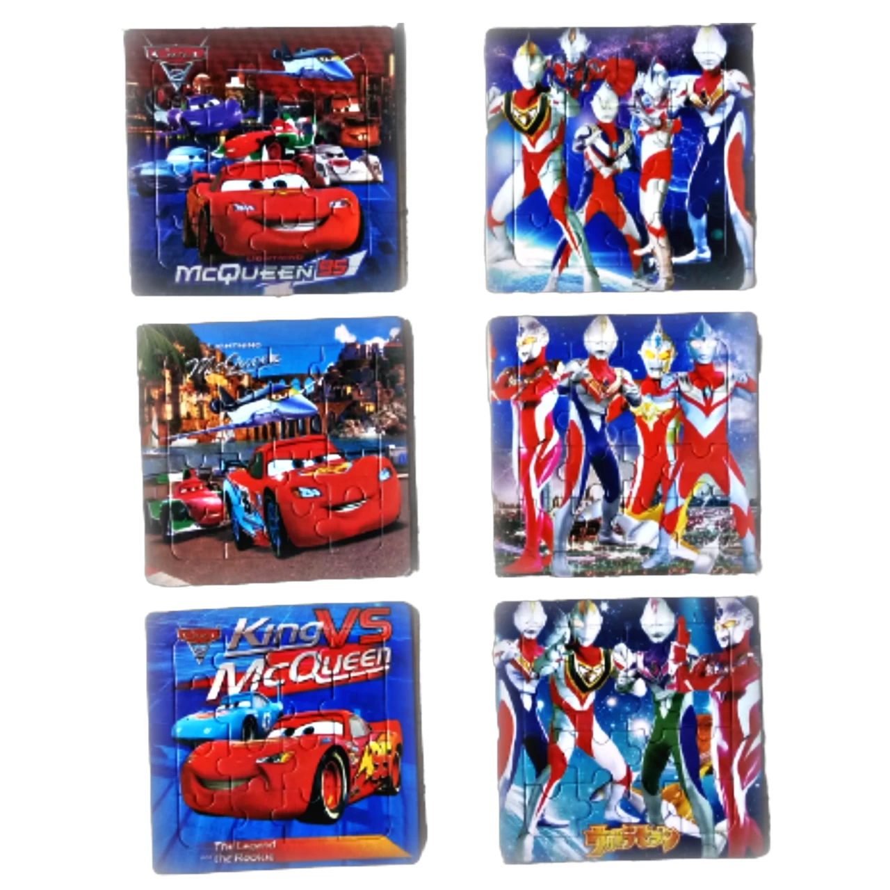 Kids 6 Paper Puzzle And 6 Colouring With Cartoon Design - image 3
