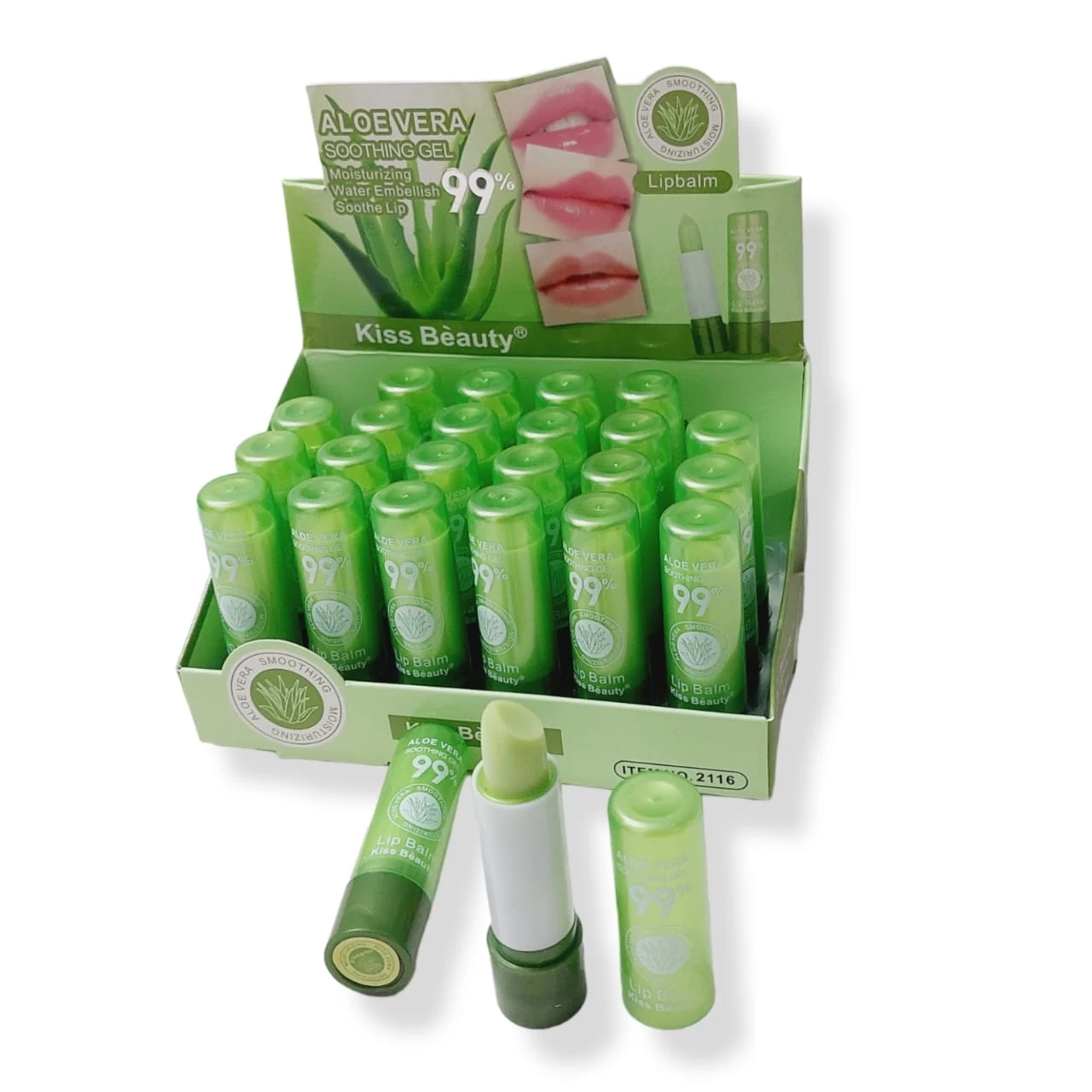 Kiss Beauty Aloe Vera Moisturizing Lip Balm Lipstick1.8g - image 6