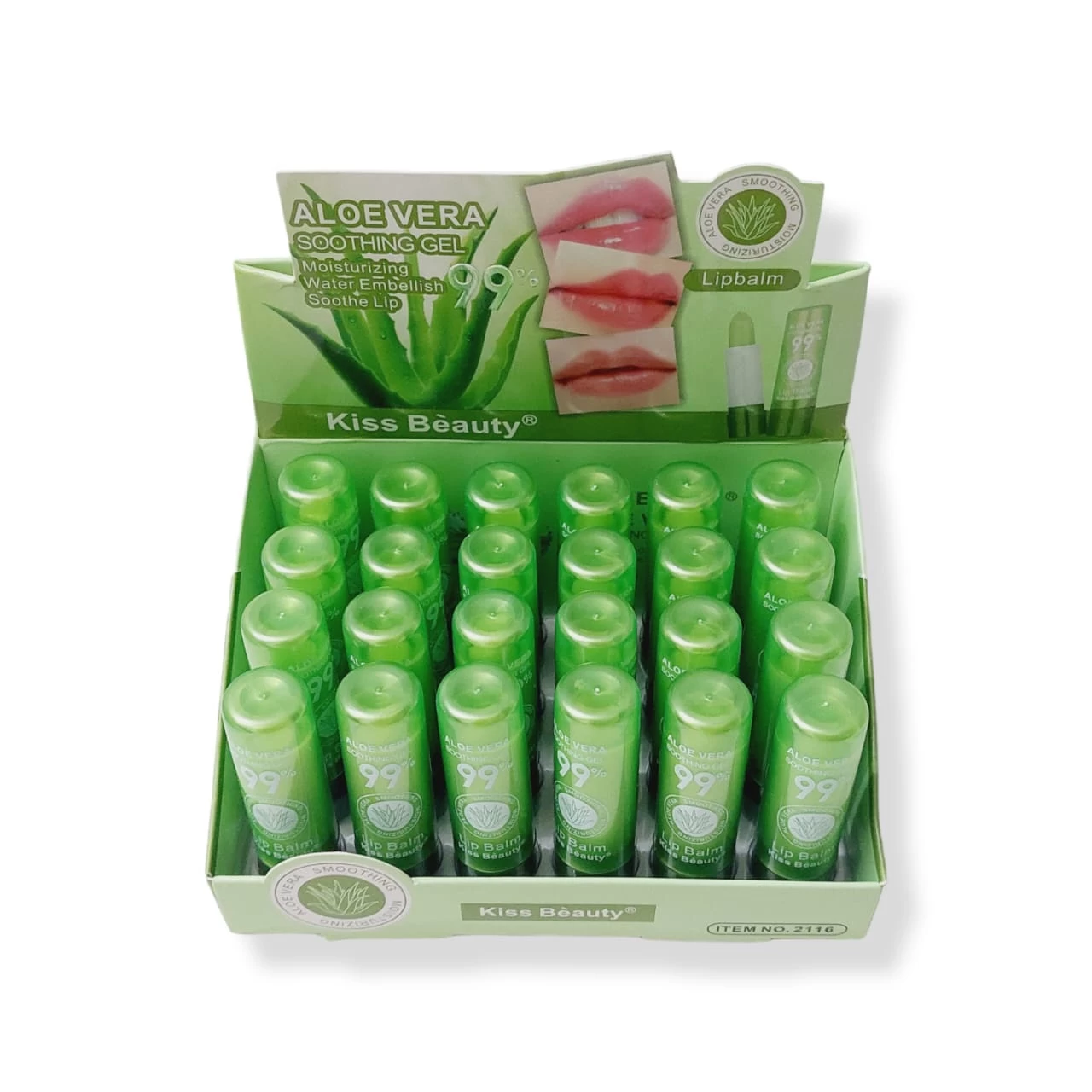 Kiss Beauty Aloe Vera Moisturizing Lip Balm Lipstick1.8g - image 3