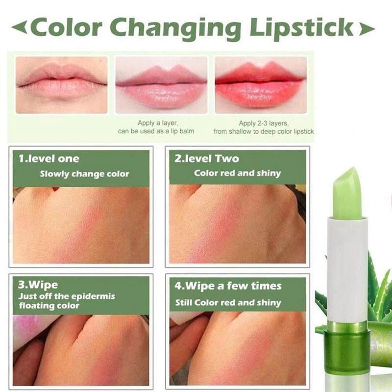 Kiss Beauty Aloe Vera Moisturizing Lip Balm Lipstick1.8g - image 8