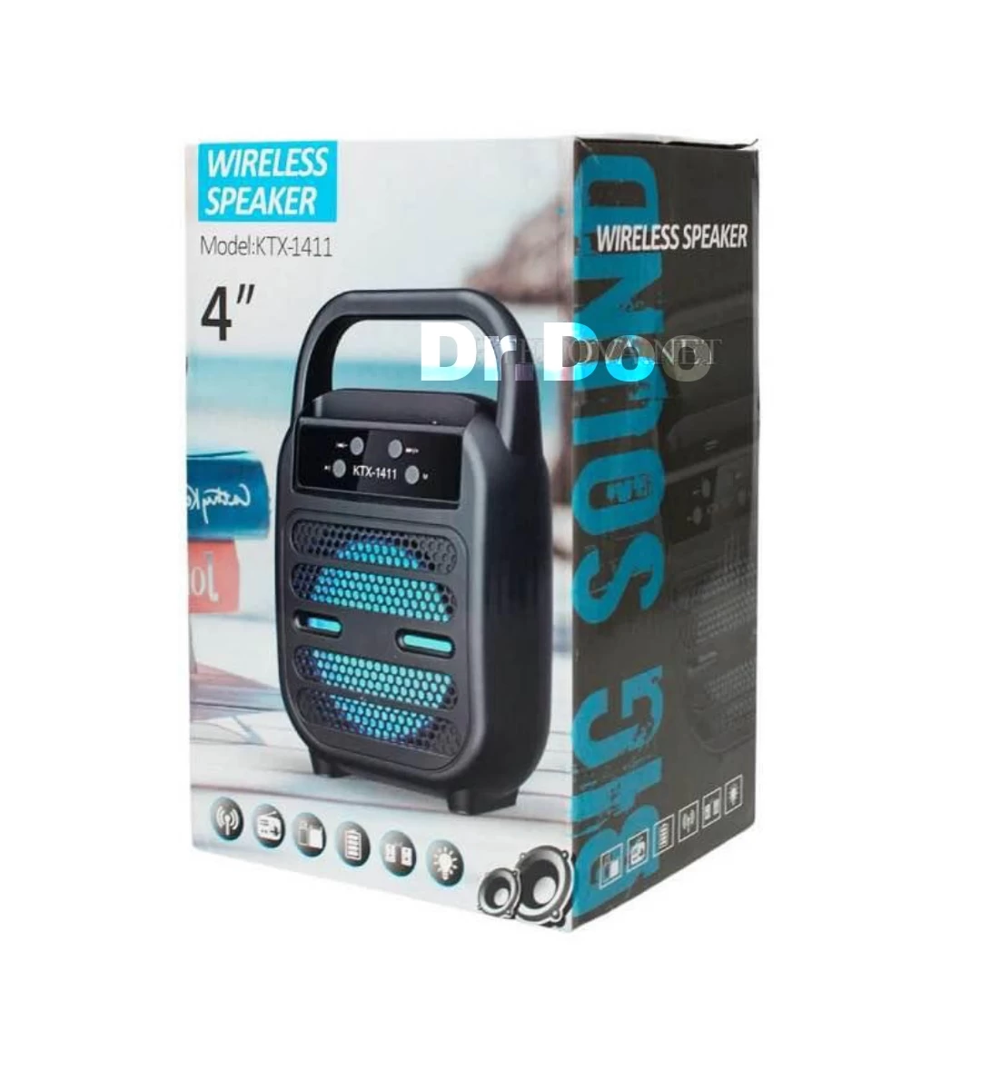KTX wireless portable outdoor light bt speaker 4 inch BT