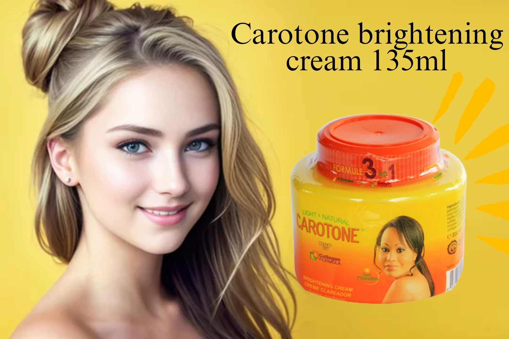 light & natural carotone brightening cream - 135ml