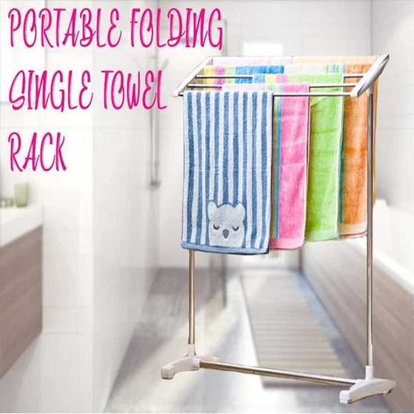 Mobile Towel Rack Stand  5 Stainless Steel Bar Flexible - image 4