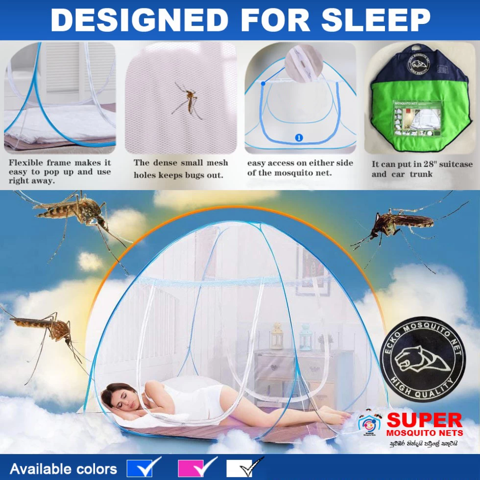 Mosquito Nets Folding [6X6] Pink PLAIN - image 1