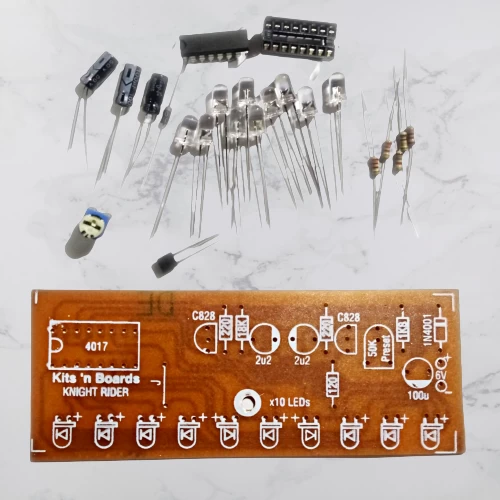 Multivibrator and Knight Rider circuit Parts with PCB - image 3