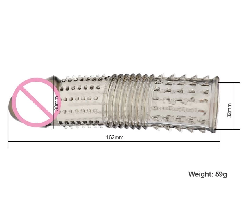 Reuseable Dots Penis Sleeve  for Men  Extender - image 2