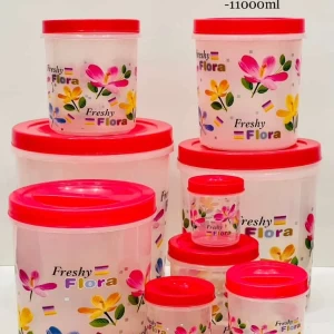 Flora 9PCS Container Set - with 9 spoon
