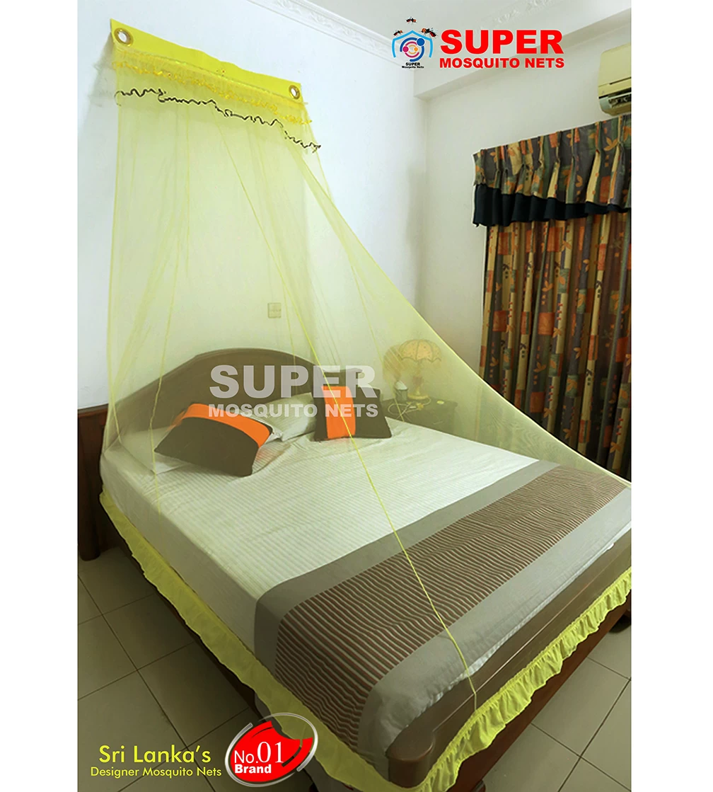 Wall Mosquito Nets [6X6] Yellow PLAIN (Warranty) - image 2