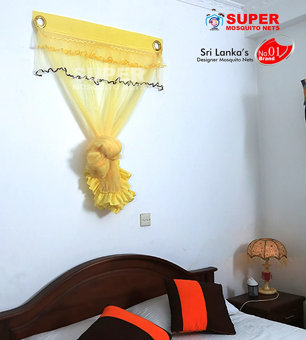 Wall Mosquito Nets [6X6] Yellow PLAIN (Warranty) - image 3