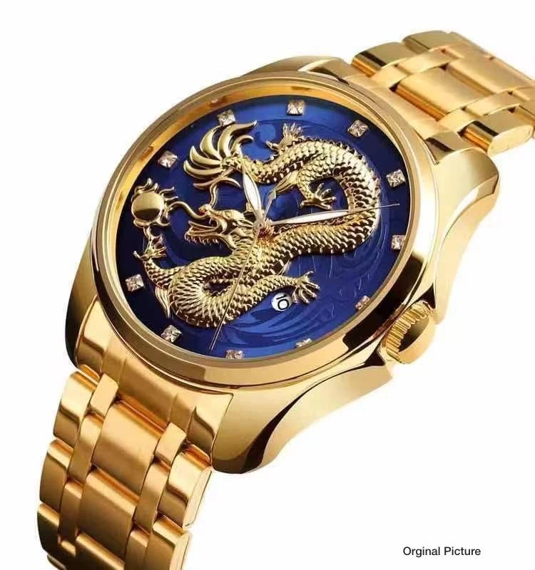 Watch dragon with gift watch box free