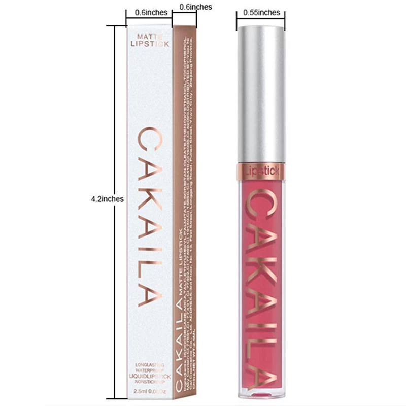 Waterproof Cakaila Matte Color Liquid bold  lipstick - image 4