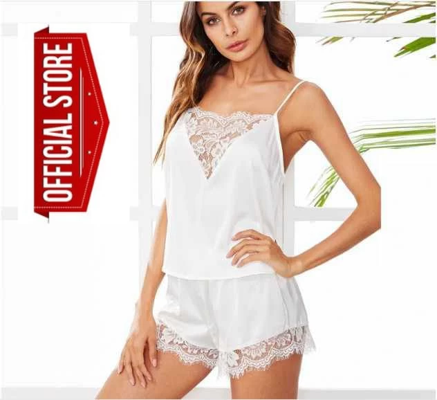 Women Lace Spaghetti Strap Lingerie Sleepwear set