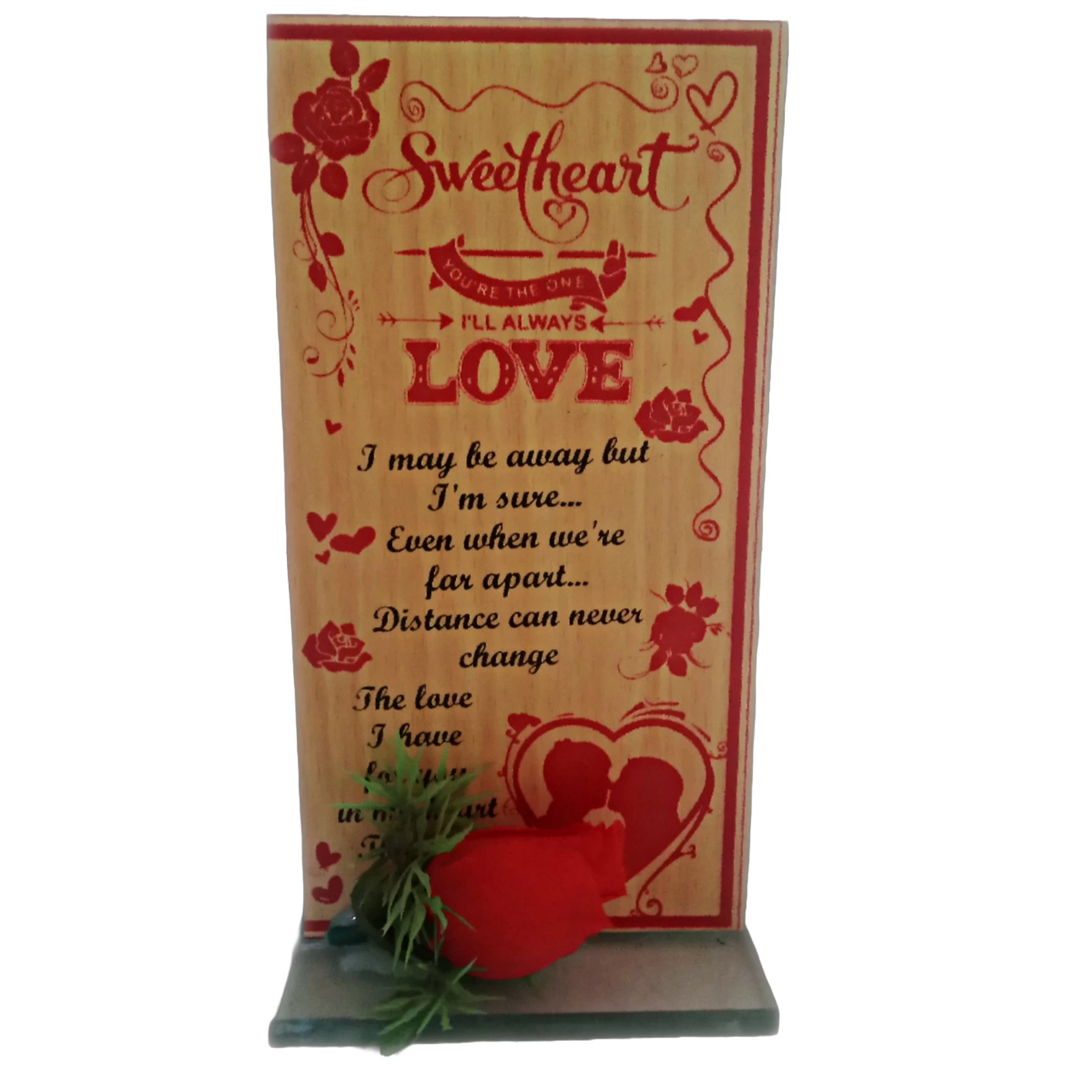 Wooden printed statue sweet heart gifts