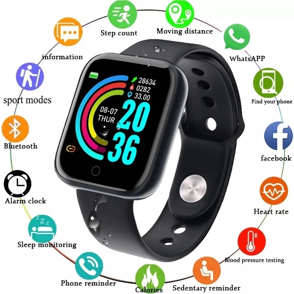 Y68 Smart Watch 2023 multi sport mood fitness Full Touch