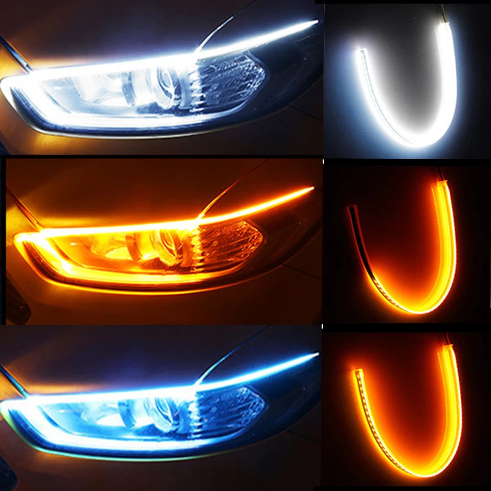 2Pcs x 45cm Flexible Daytime Running Strip Light - image 6