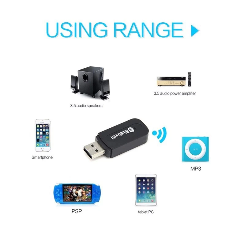 3.5mm Jack USB Bluetooth AUX Wireless Car Audio Receiver - image 2