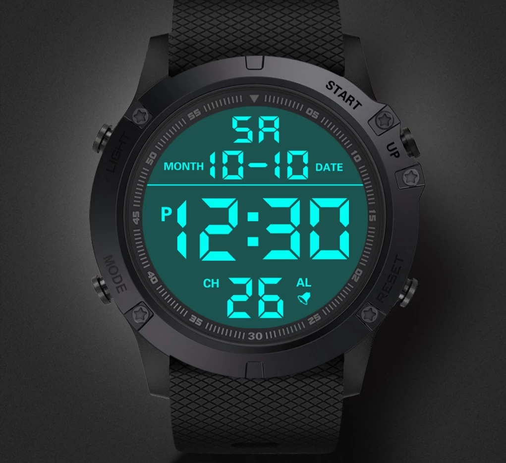 Digital sport watch for men