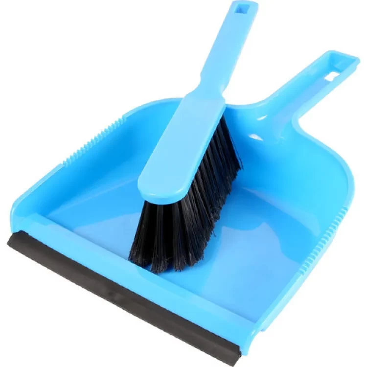 Dust pan with brush plastic broom home house interior cl - image 2